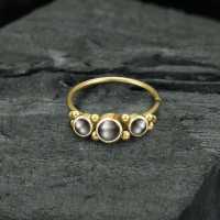 Deva Golden Nose Ring with Pearls