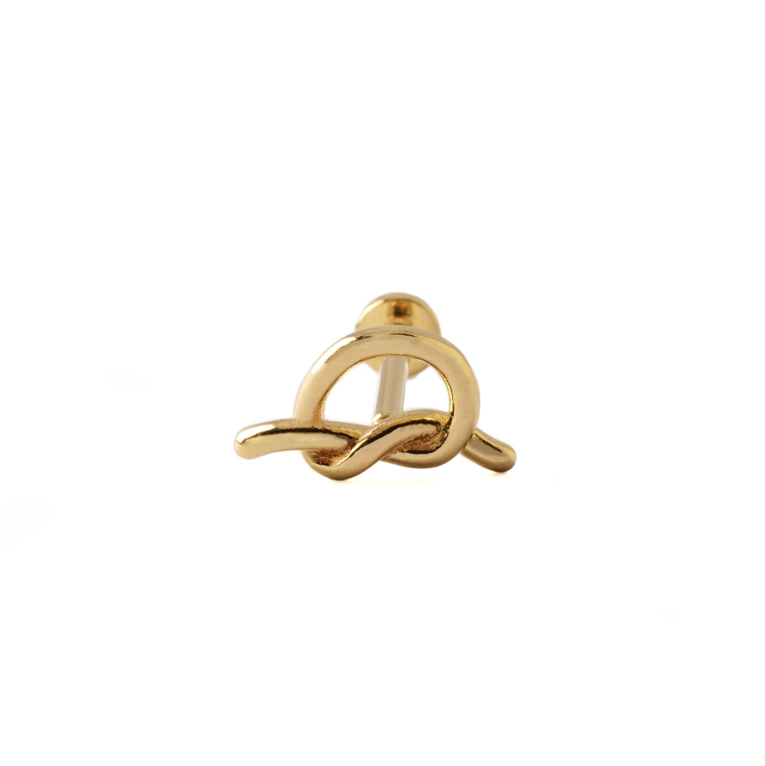 Gold Knot Labret | 14k Gold Knot Labret | Flat-Back Labret | Tribu