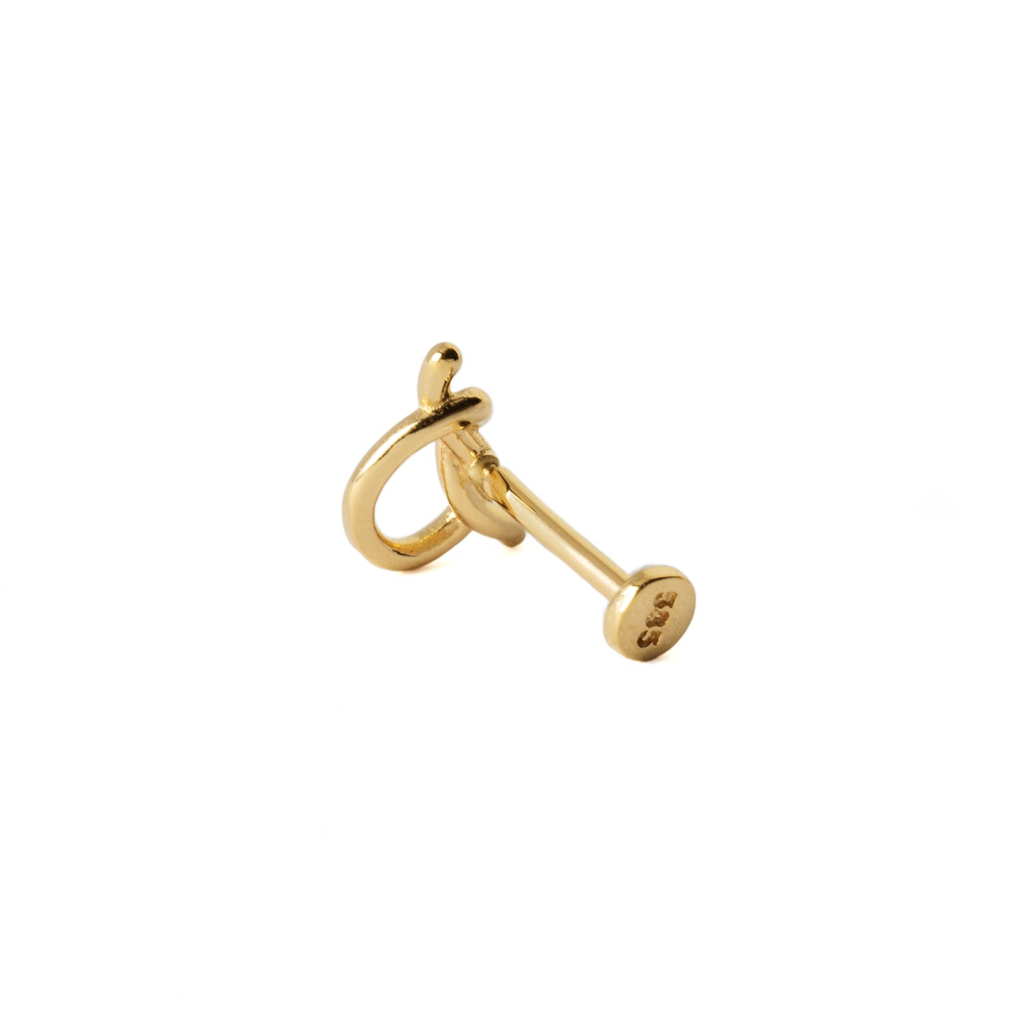 Gold Knot Labret | 14k Gold Knot Labret | Flat-Back Labret | Tribu