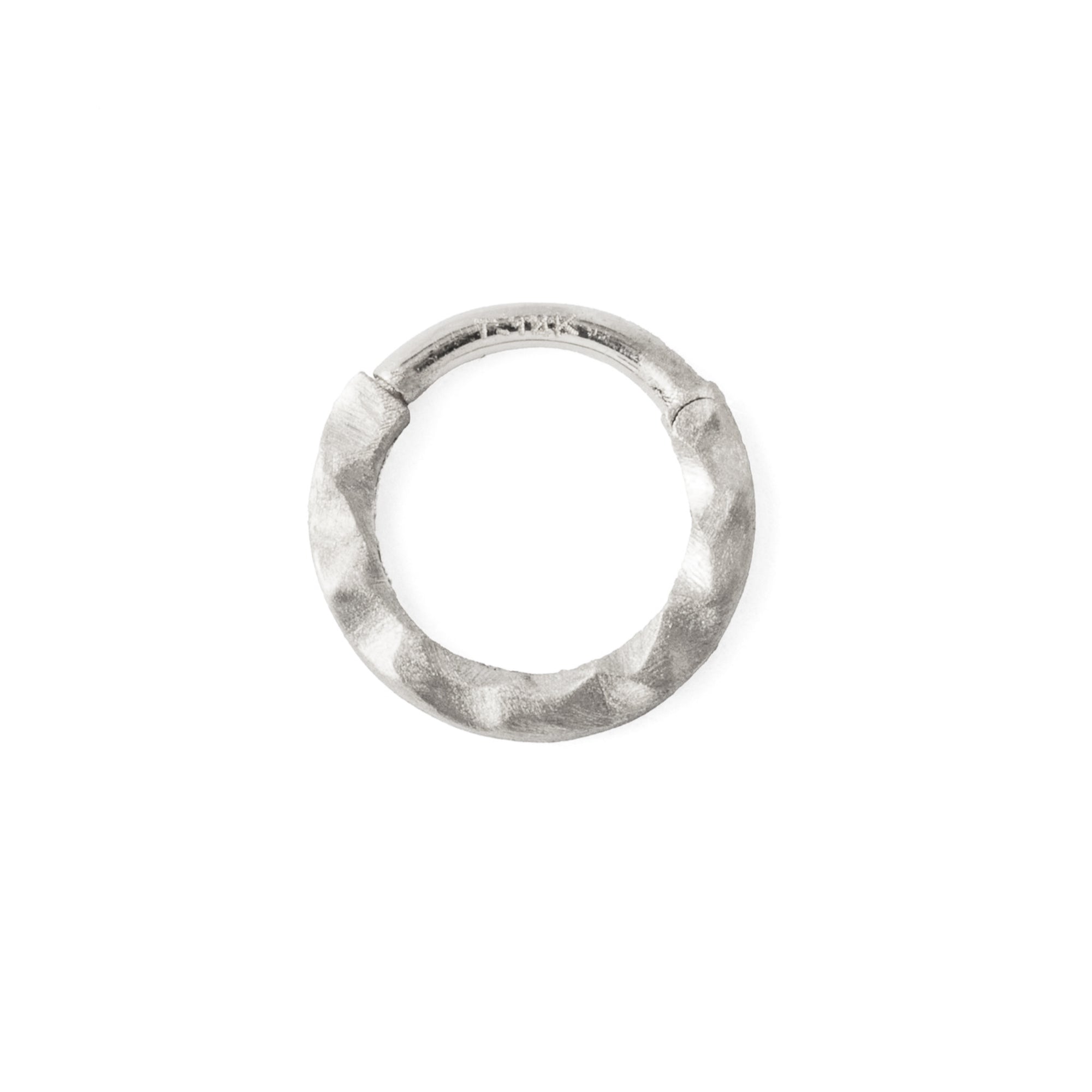 14k Gold Hammered Clicker Ring