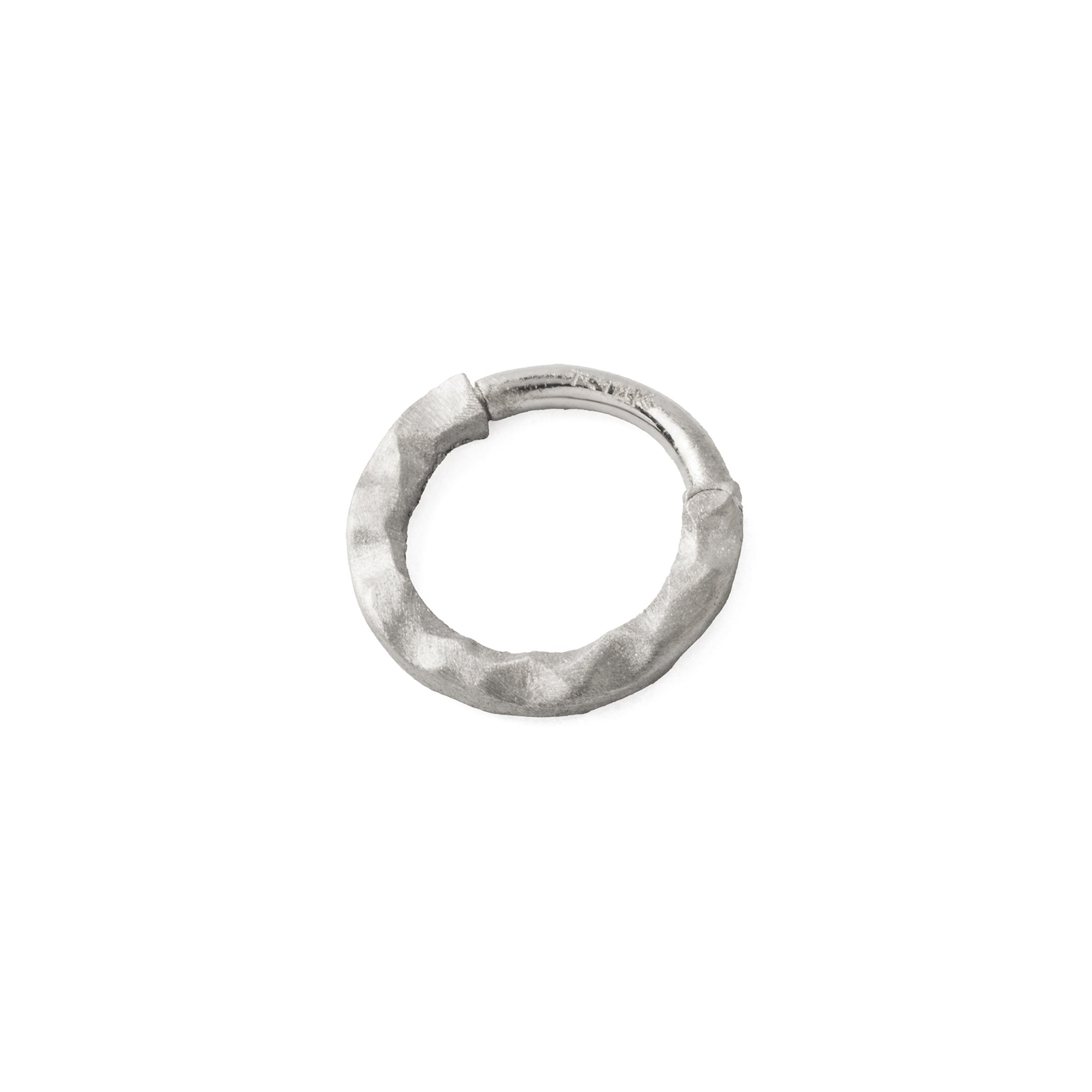 14k Gold Hammered Clicker Ring