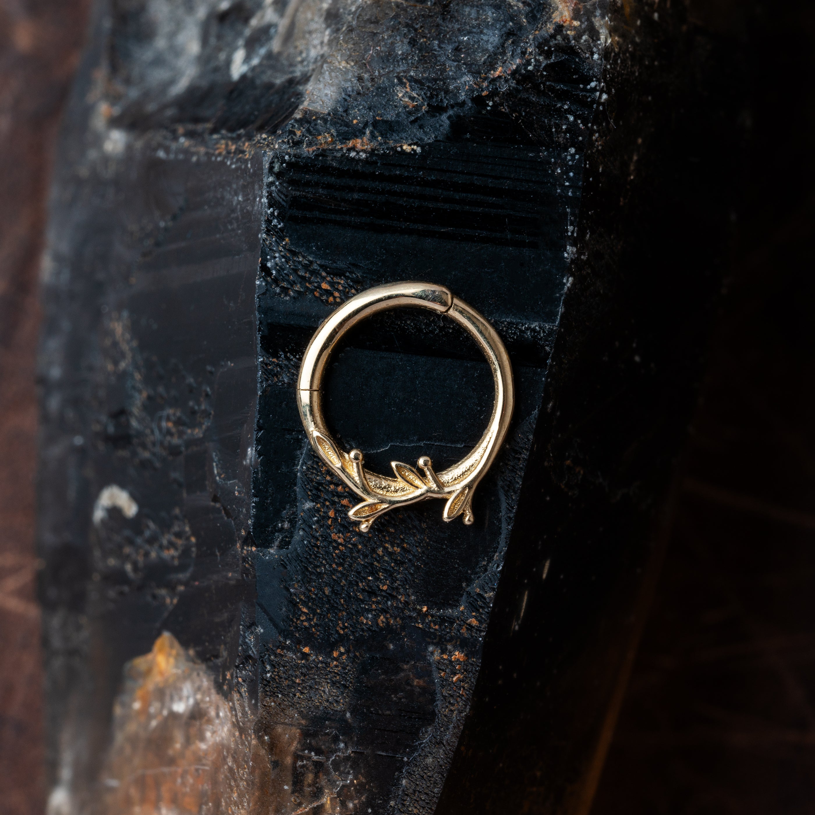 14k Gold Twig Septum Clicker