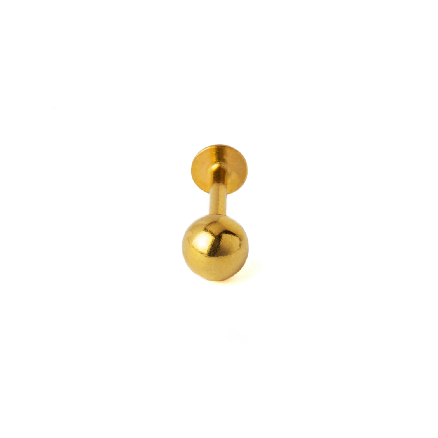 18K Gold Dot Flat Back Stud frontal view