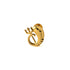 18K Gold Ganesh and Trishula Flat Back Stud frontal view