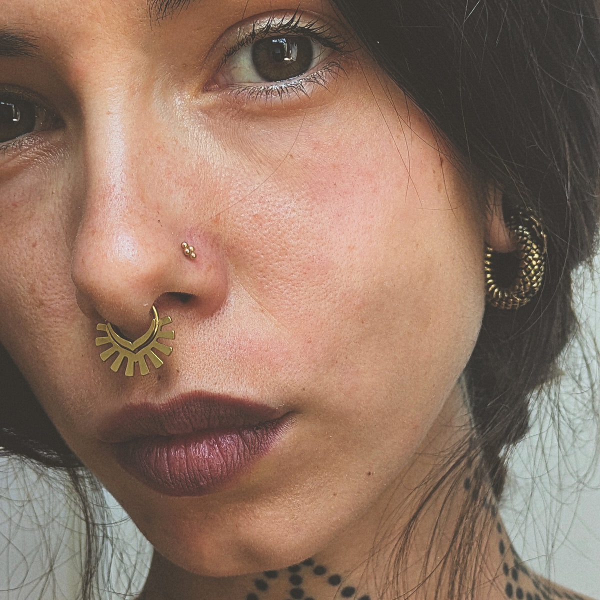 Prisha - Clicker de septum doré