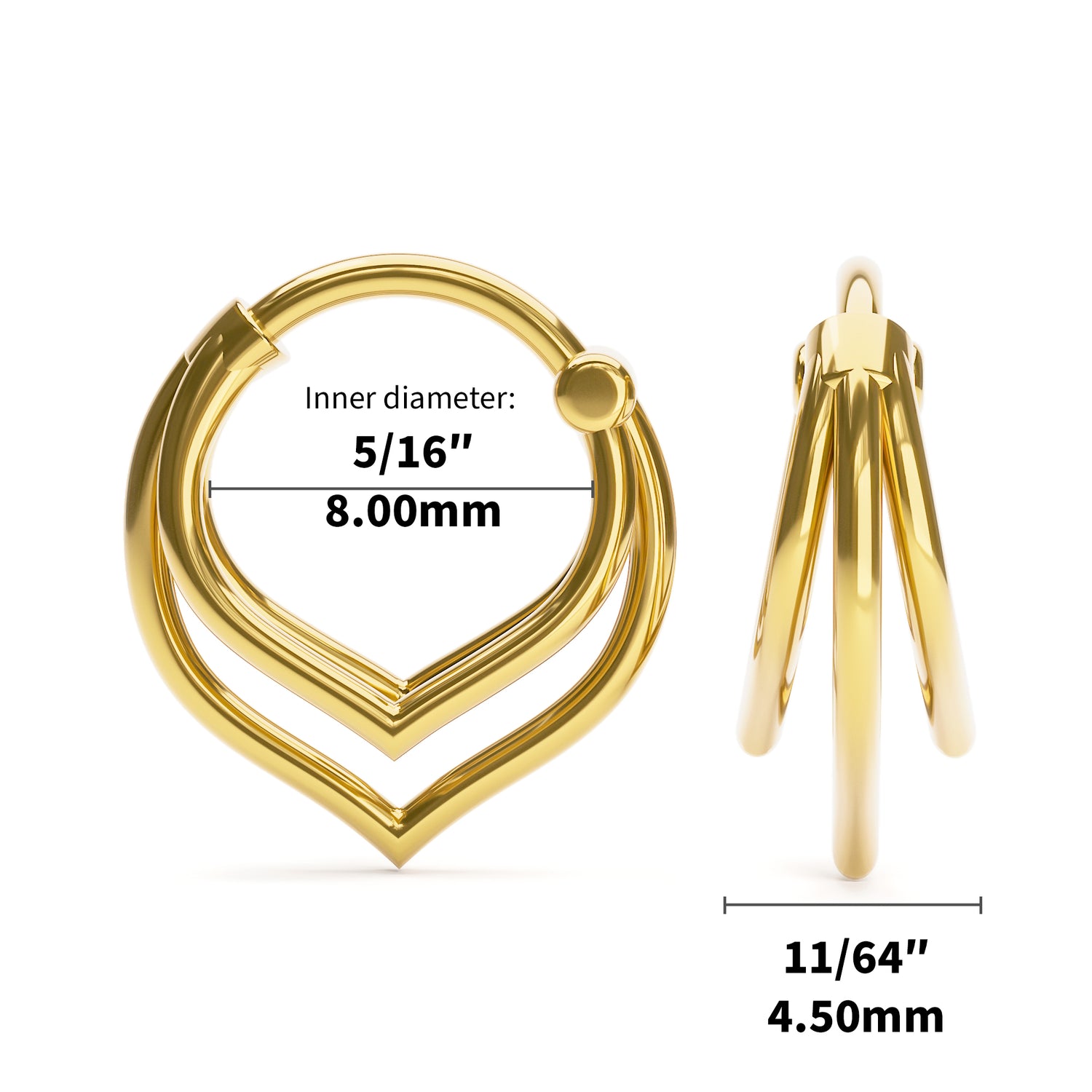 Lotus Petal Clicker Ring