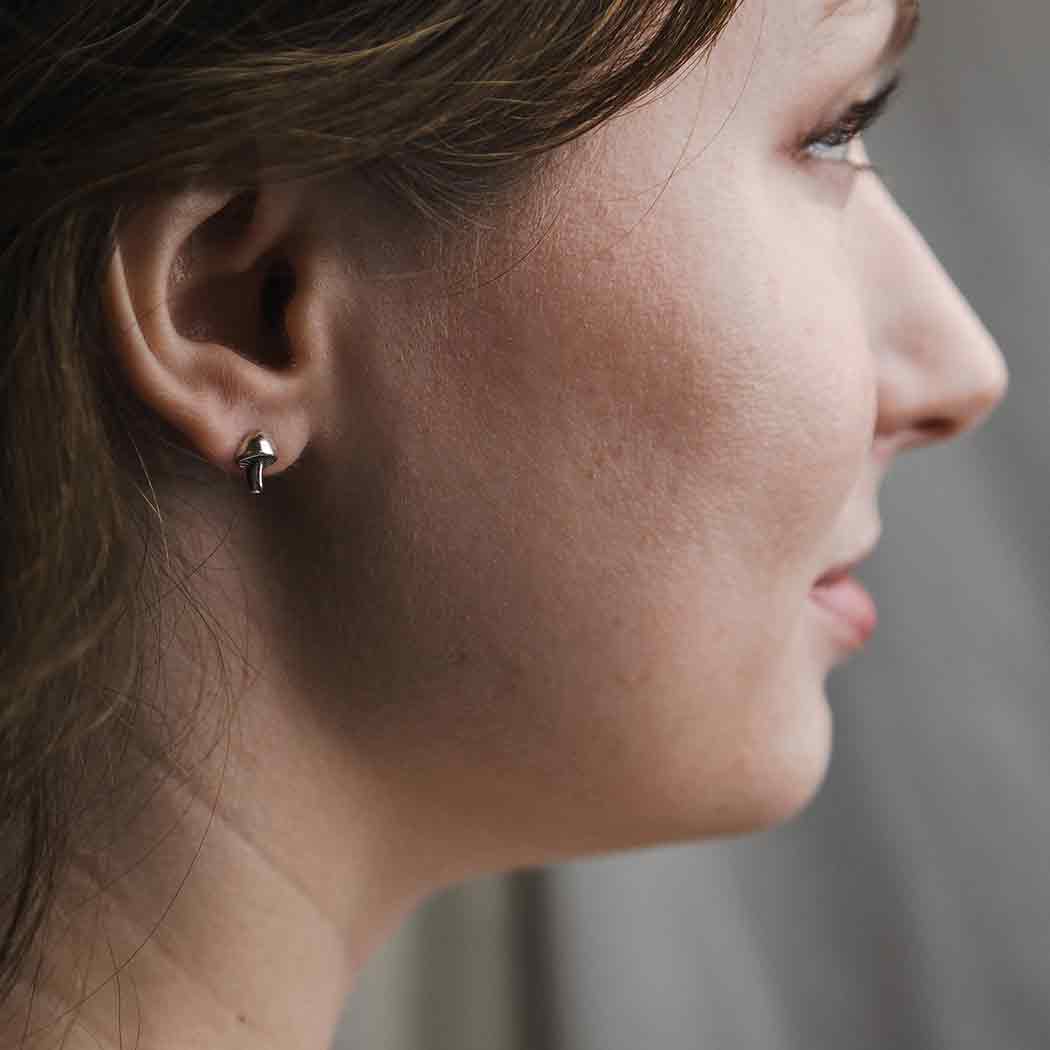 Mushroom Charm Studs