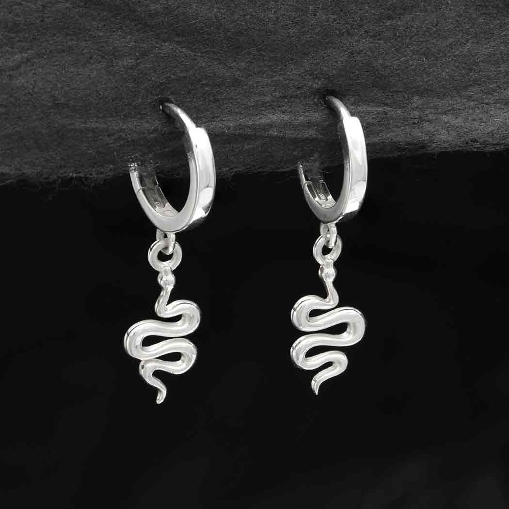 Lamia Snake Charm Huggies