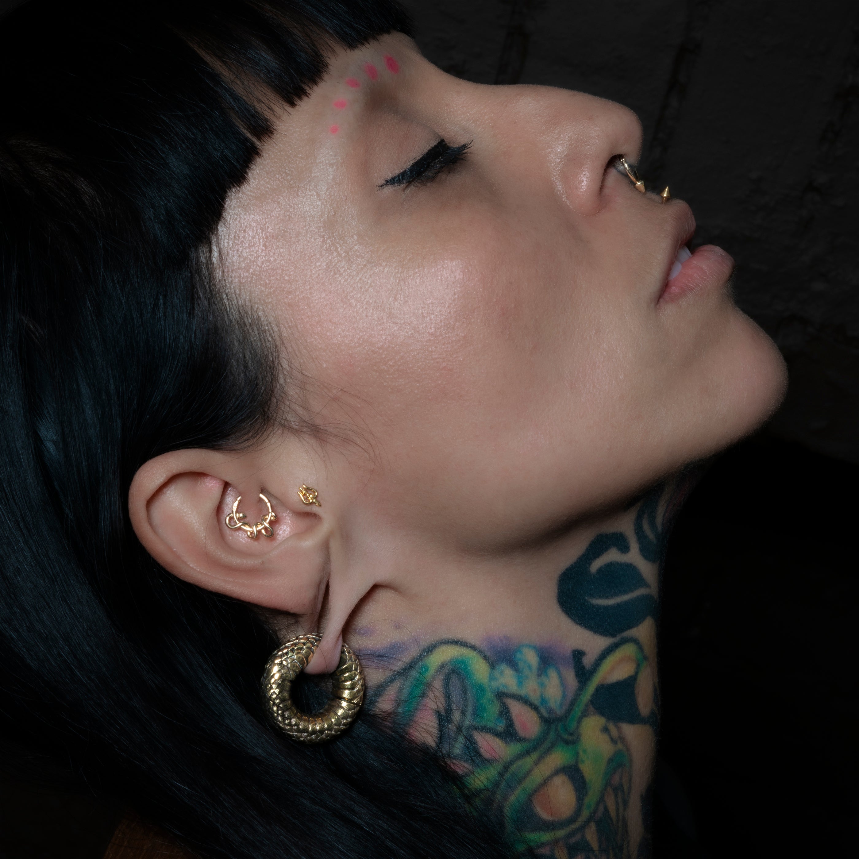 model wearing Rebirth Clicker Ring