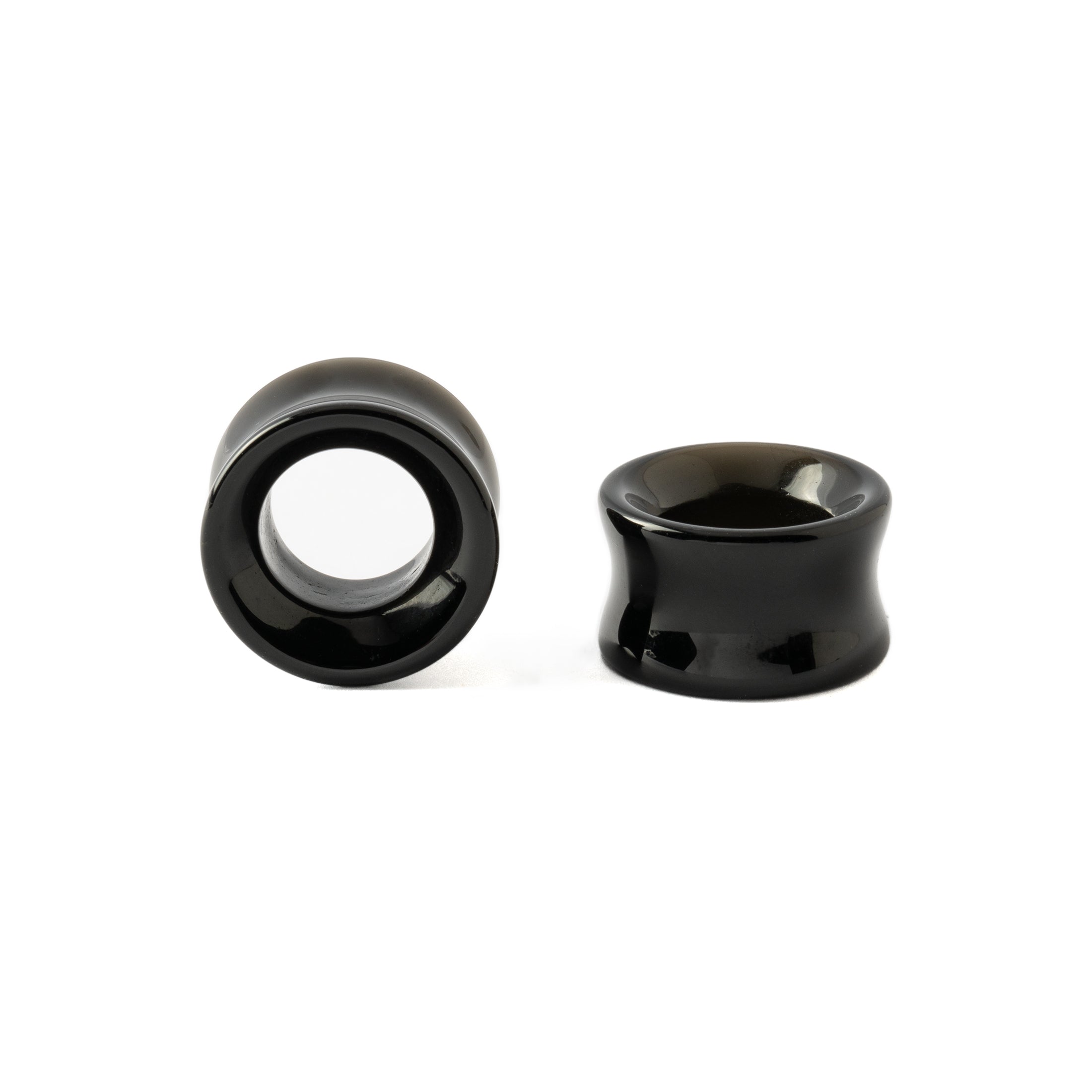 Two Black Onyx Tunnels side and front view