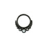 Black Siti pearl septum clicker frontal view