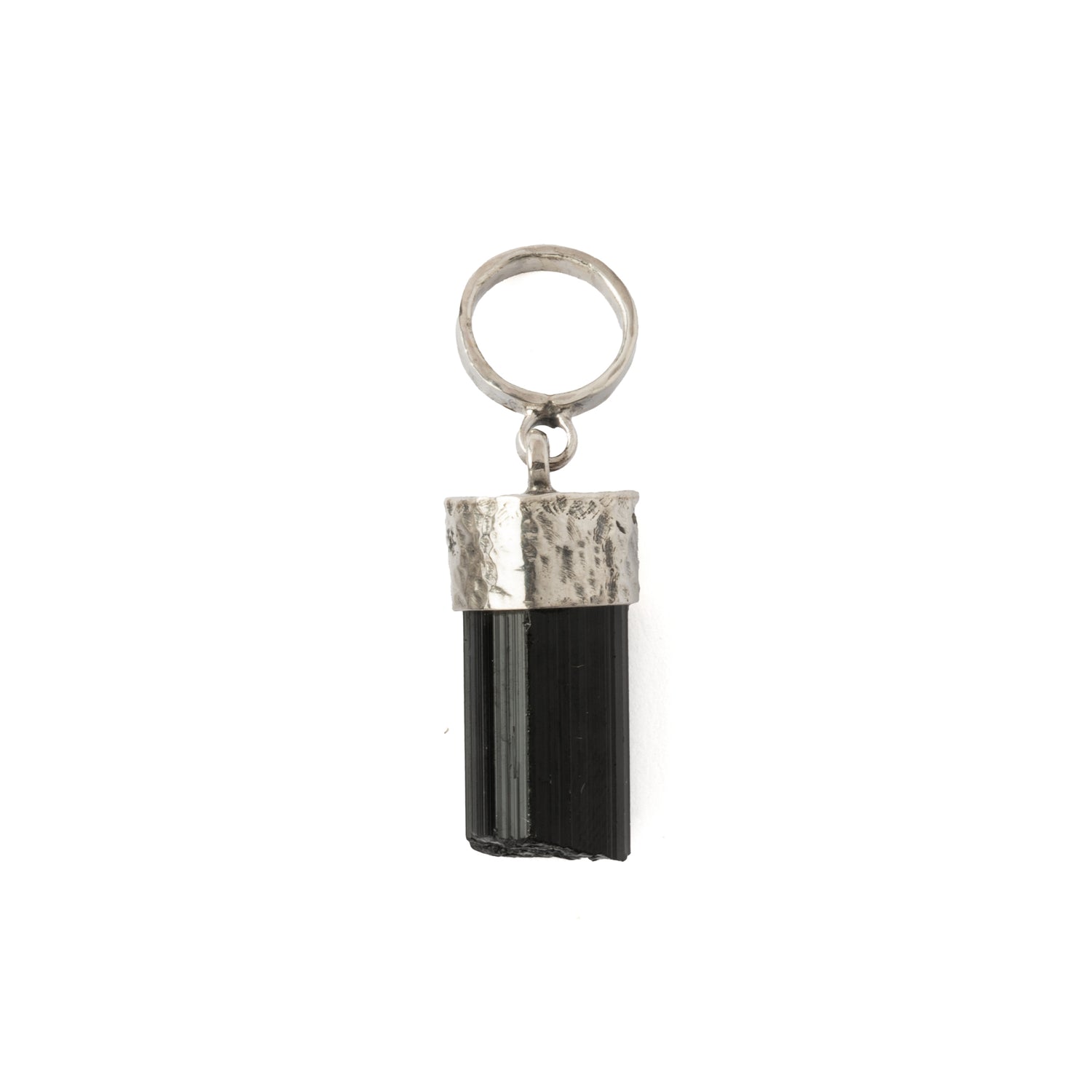 Silver Pendant with Black Tourmaline
