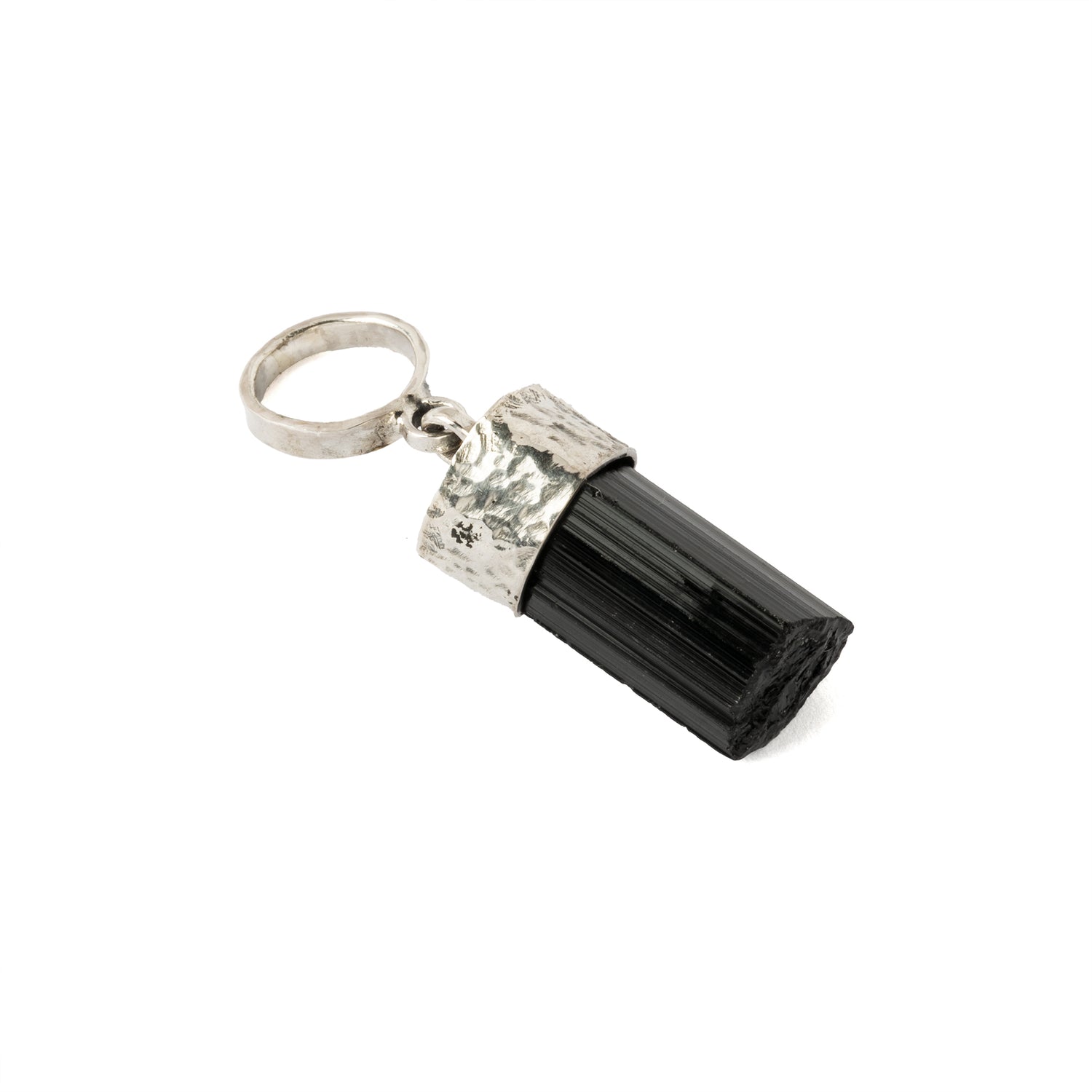 Silver Pendant with Black Tourmaline