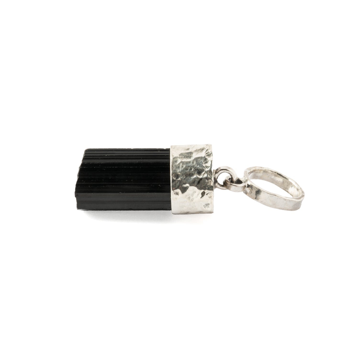 Silver Pendant with Black Tourmaline