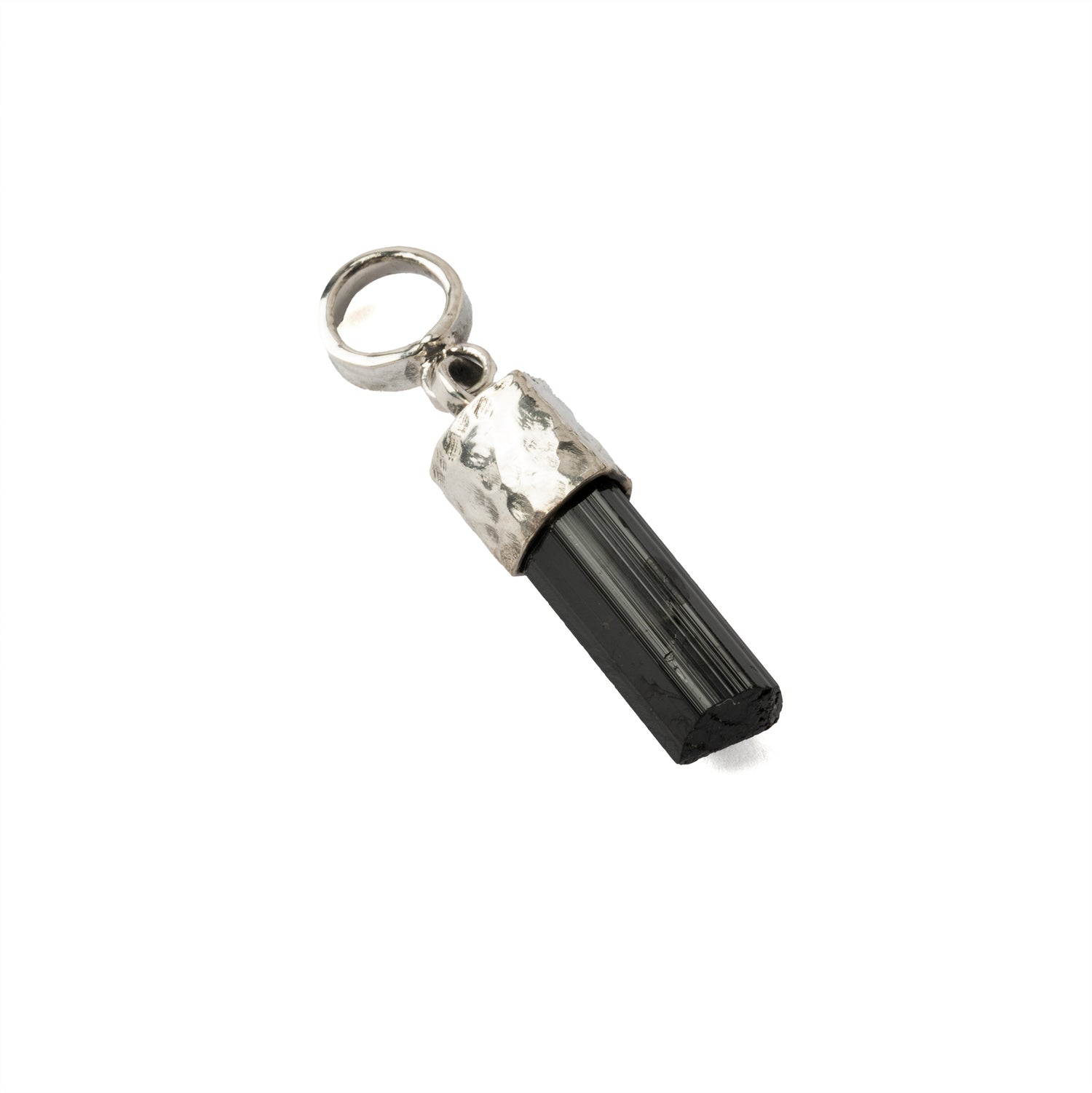 Silver Pendant with Black Tourmaline