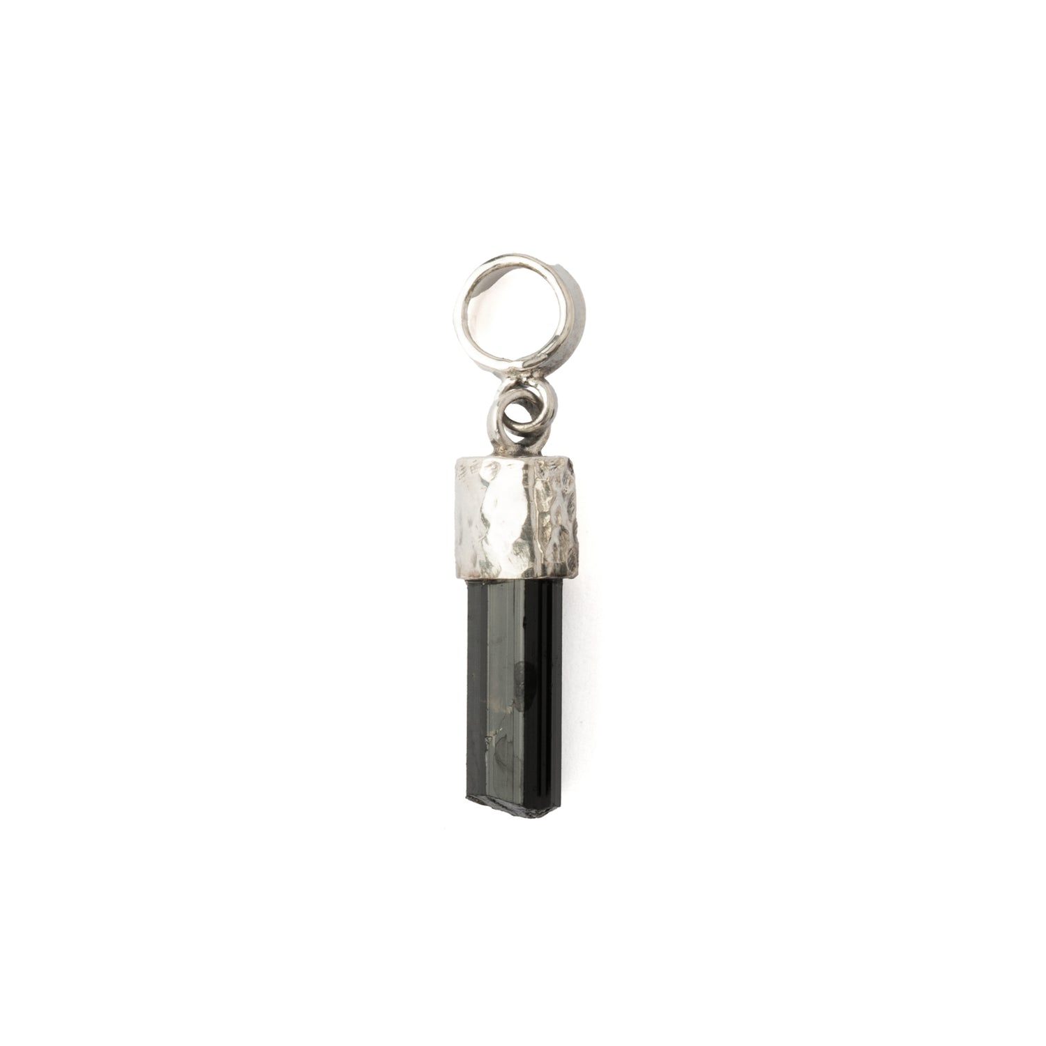Silver Pendant with Black Tourmaline