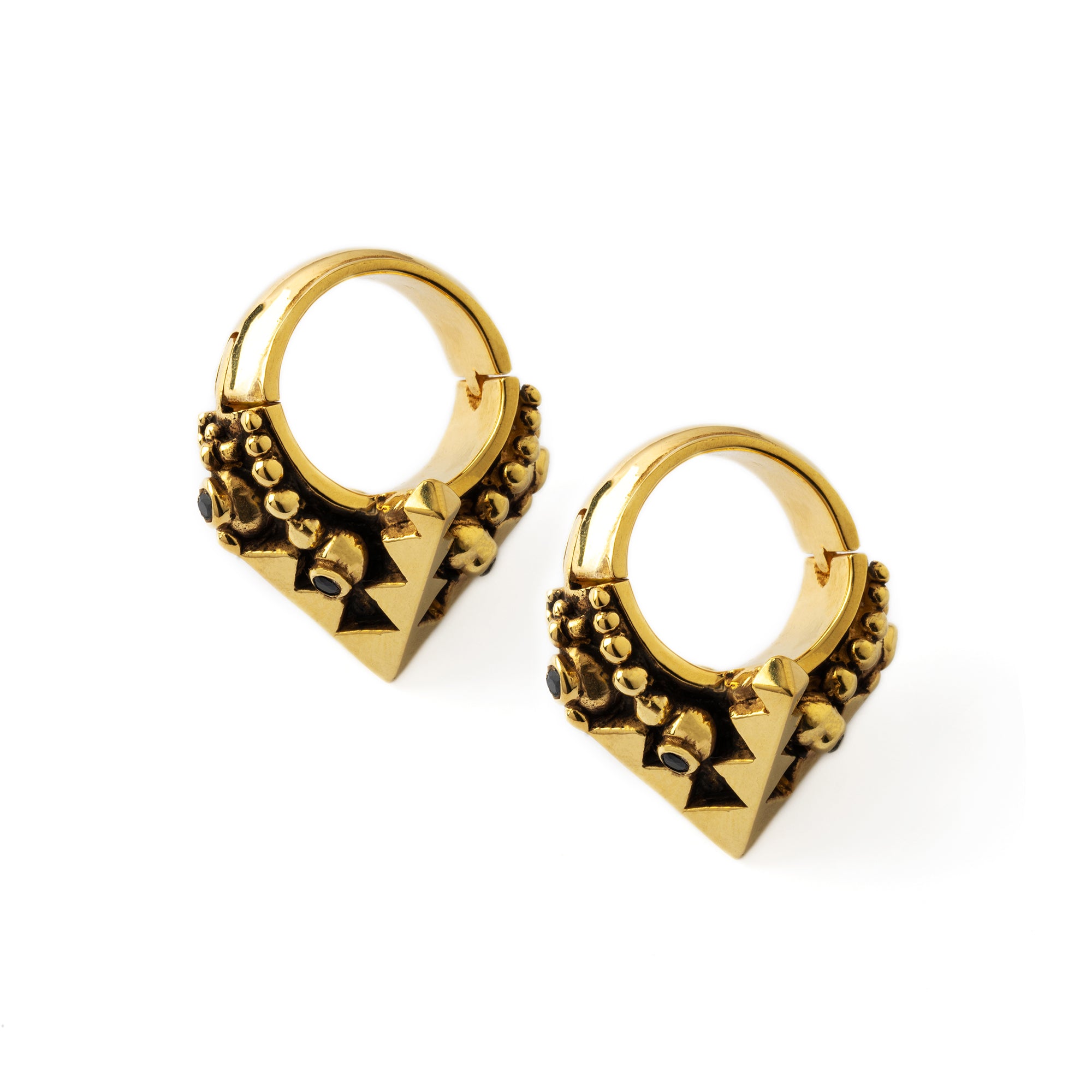 Karnataka Ear Weights with Black Spinel