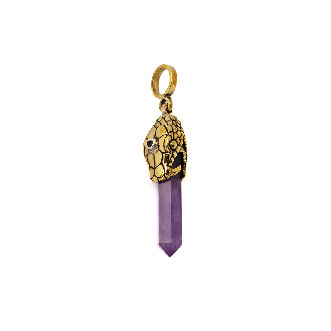 Rebirth Snake with Amethyst Pendant