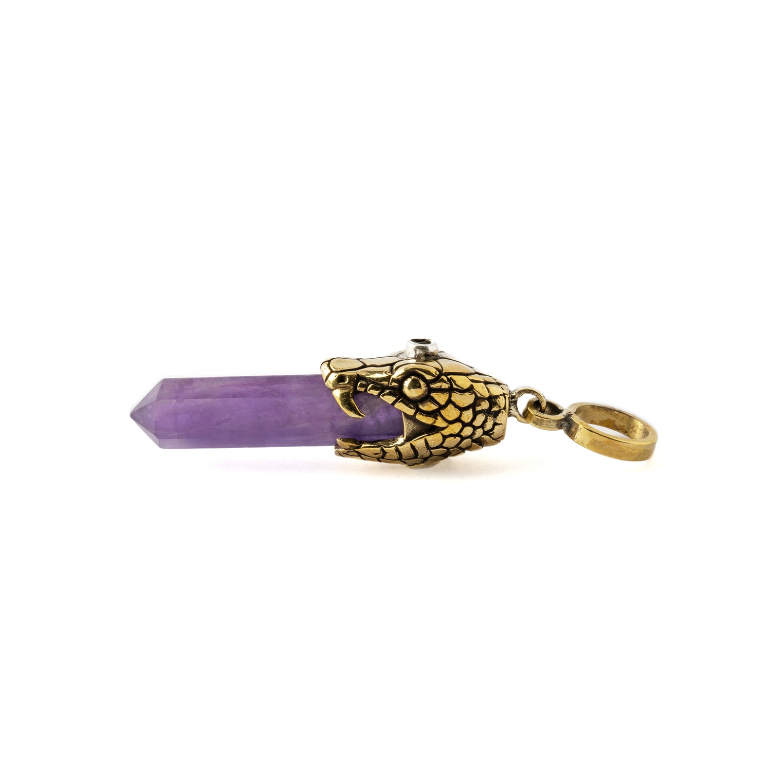 Rebirth Snake with Amethyst Pendant