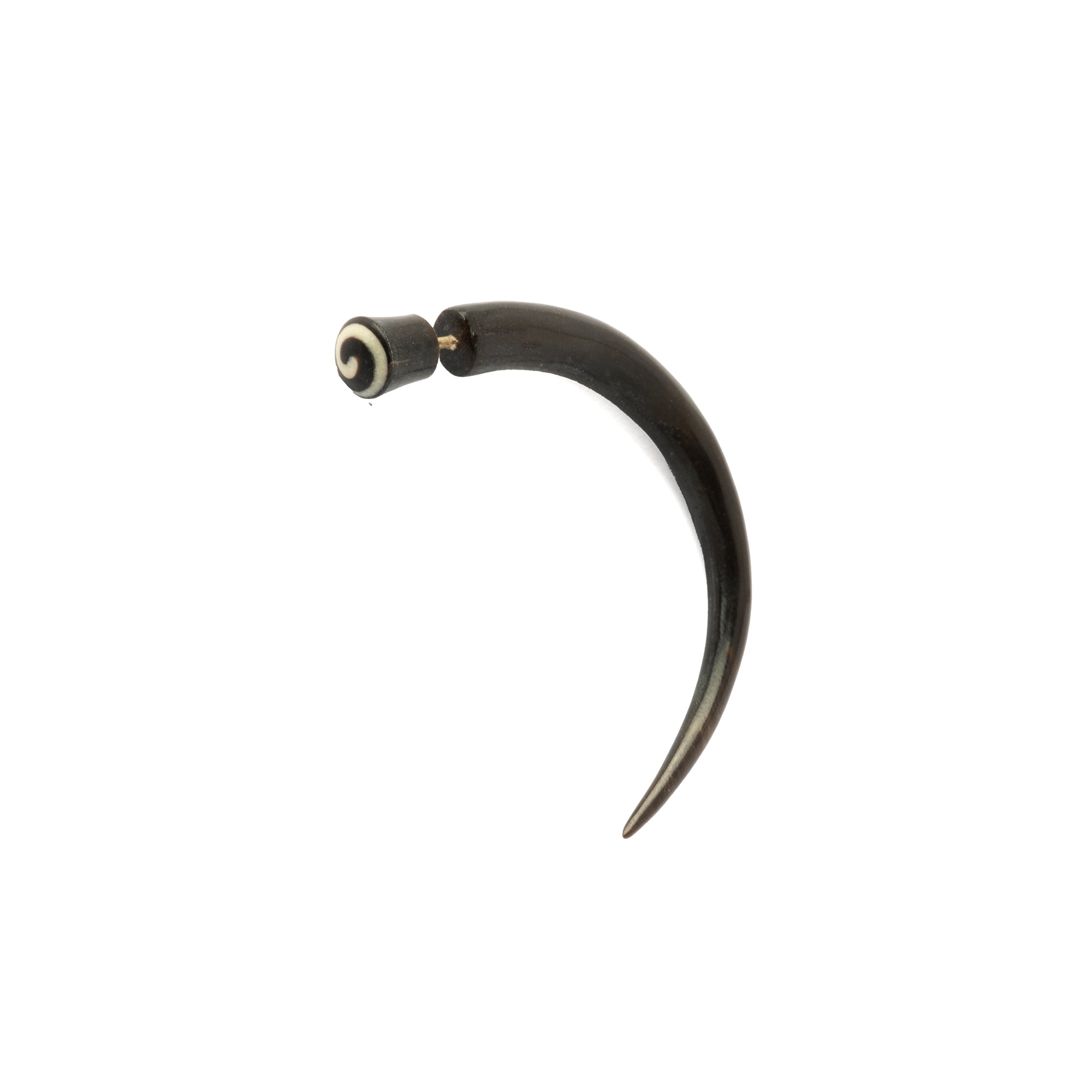 Curved Spike Spiral Fake Gauge Earrings
