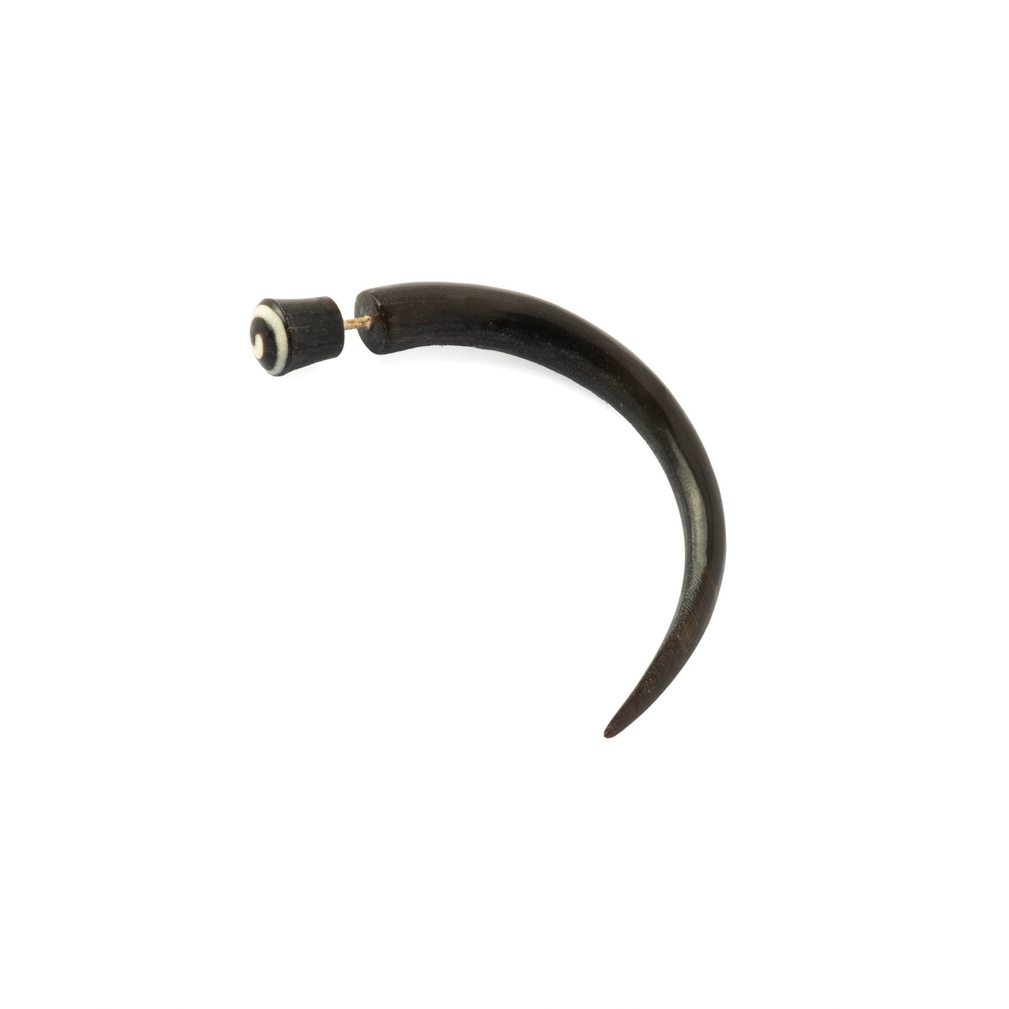 Curved Spike Spiral Fake Gauge Earrings