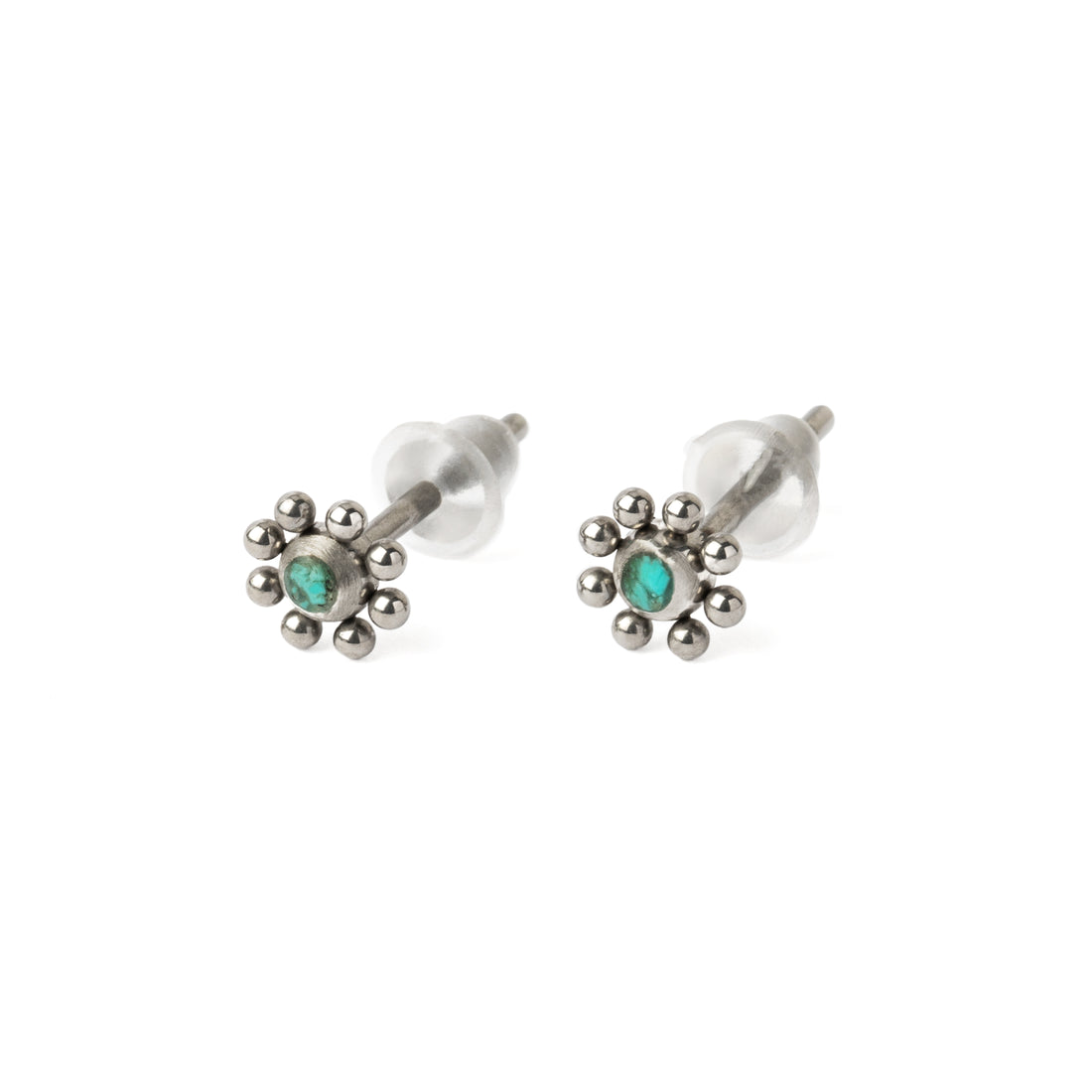 Daisy Turquoise Ear Studs right side view