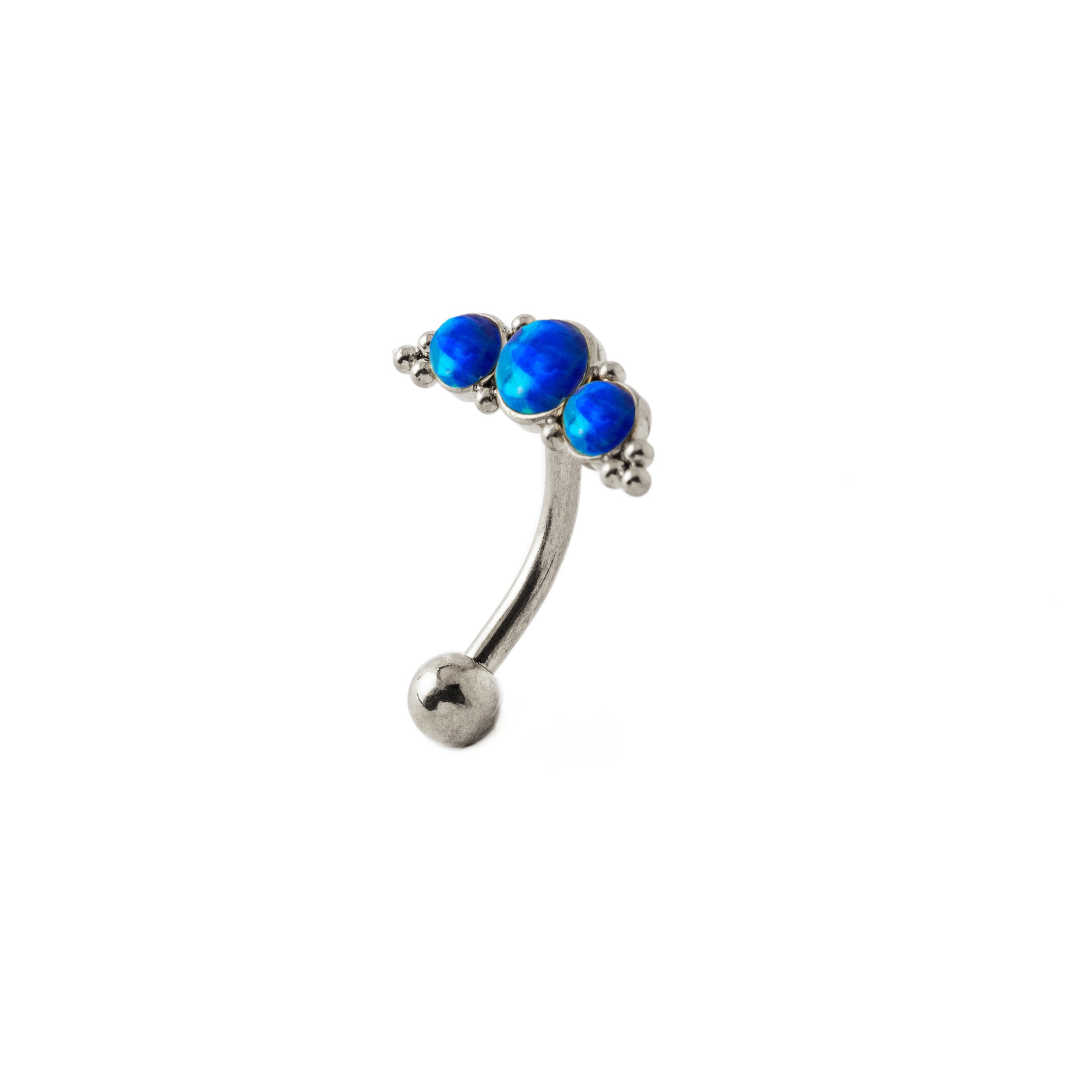 Deva I Navel Piercing with Opal left side view