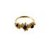 Devina Golden Nose Ring with Black Onyx frontal view