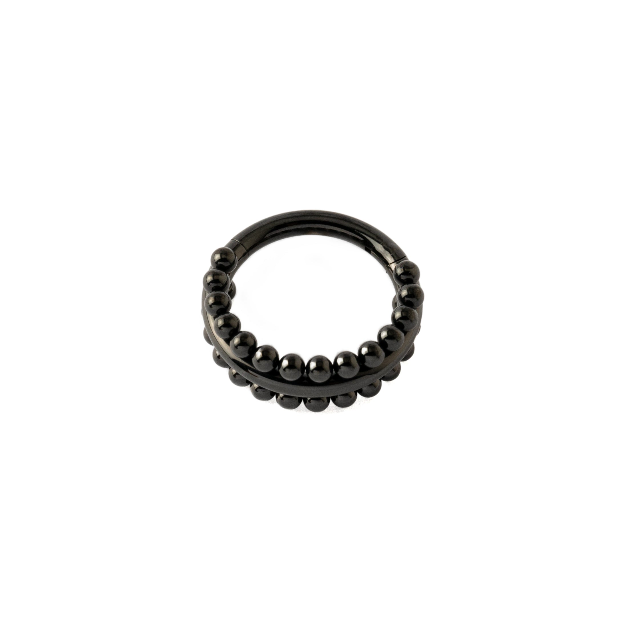 Didi Black Clicker Ring frontal view