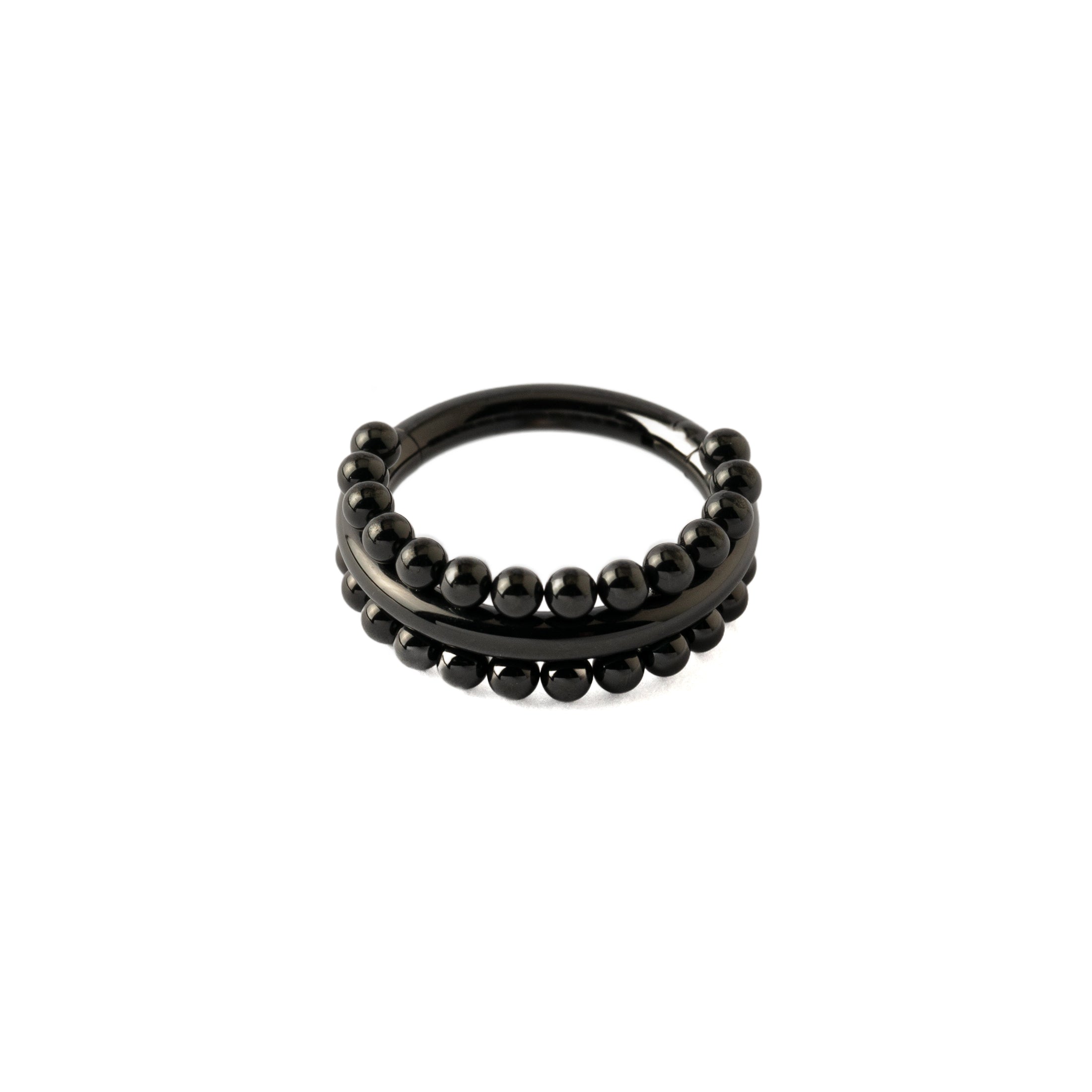 Didi Black Clicker Ring frontal view