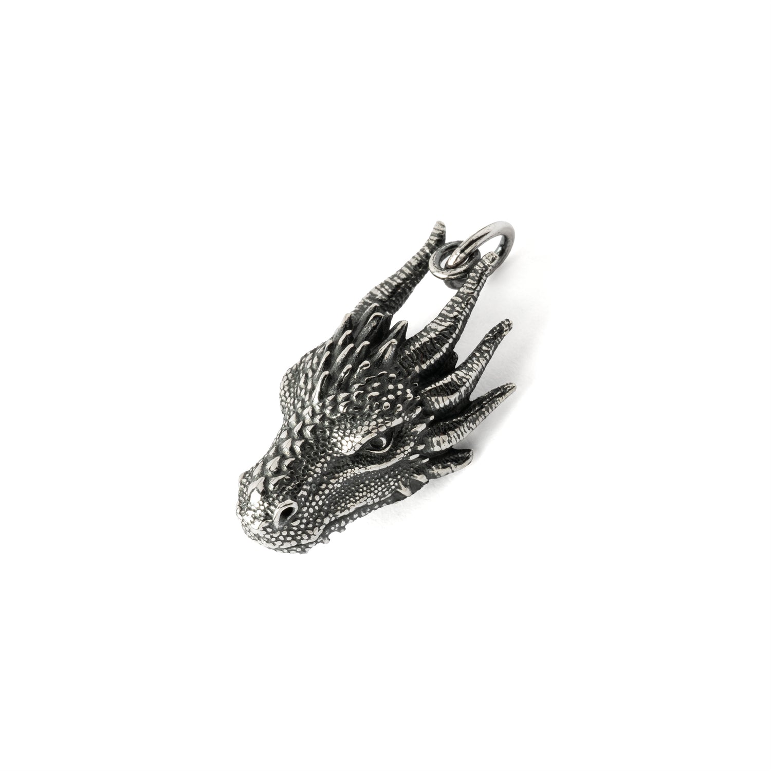 Dragon Head Silver Charm