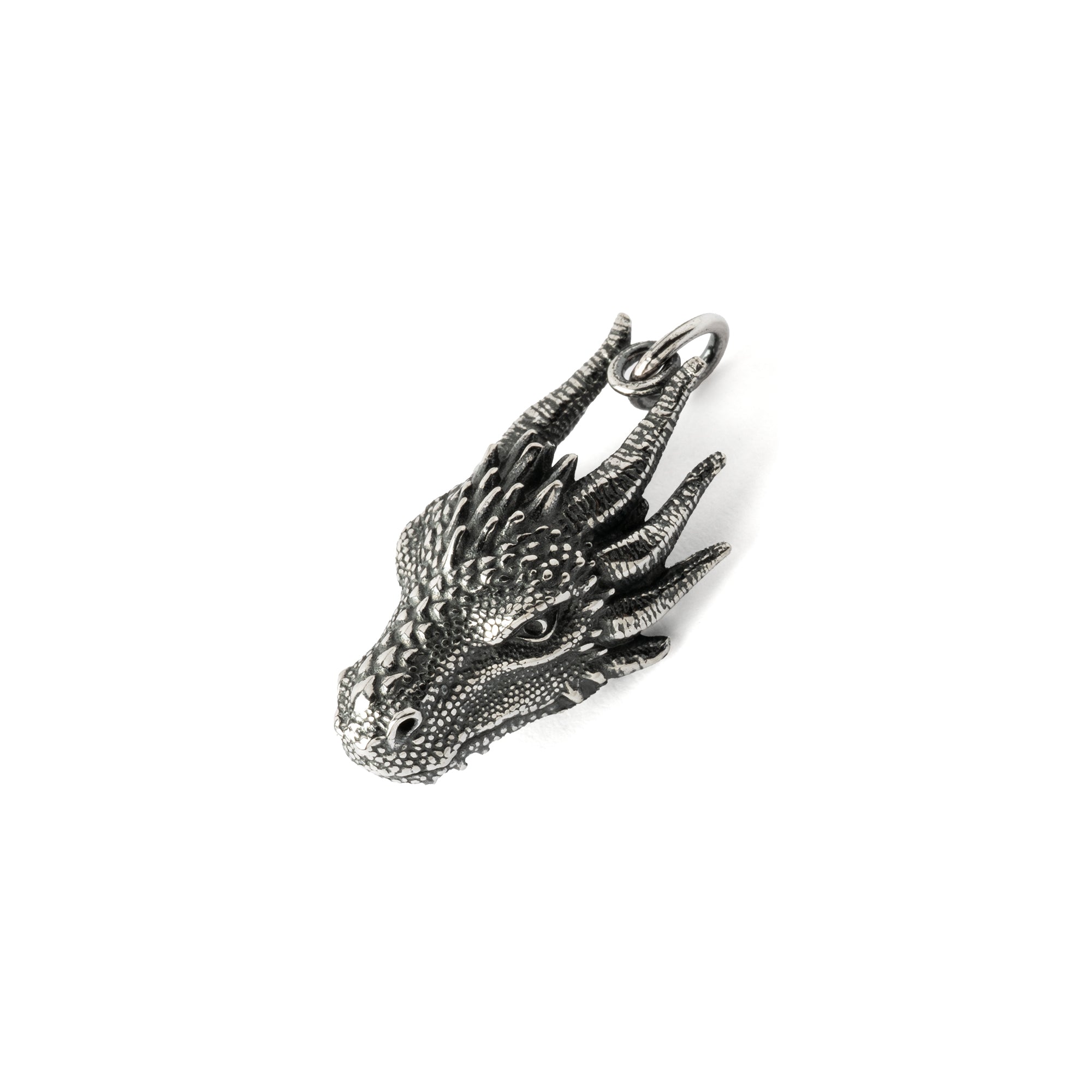 Dragon Head Silver Charm