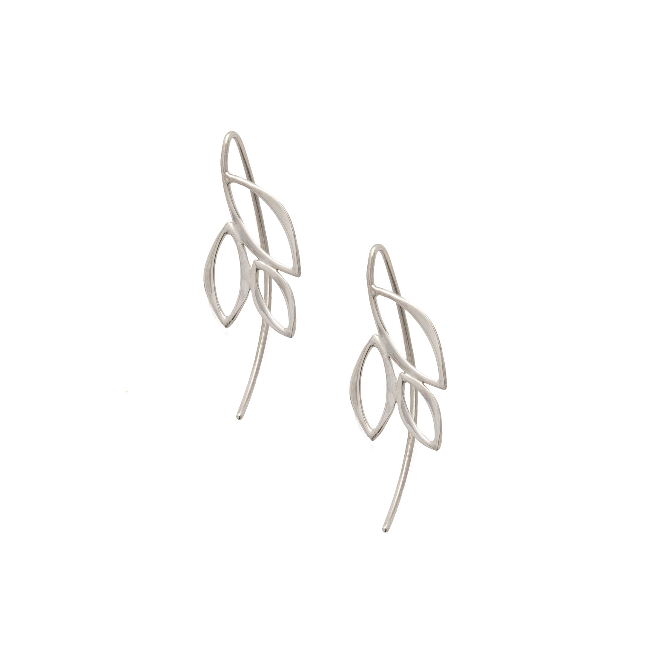 Fern Hook Earrings front right angle