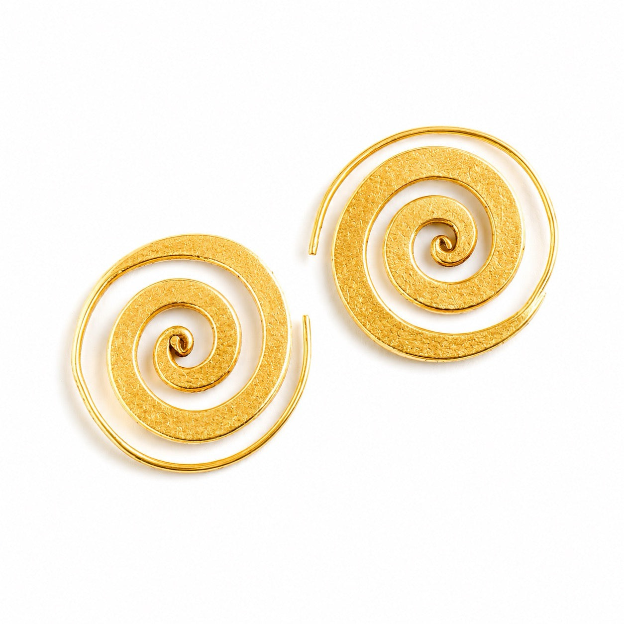 Flat Spiral Earrings