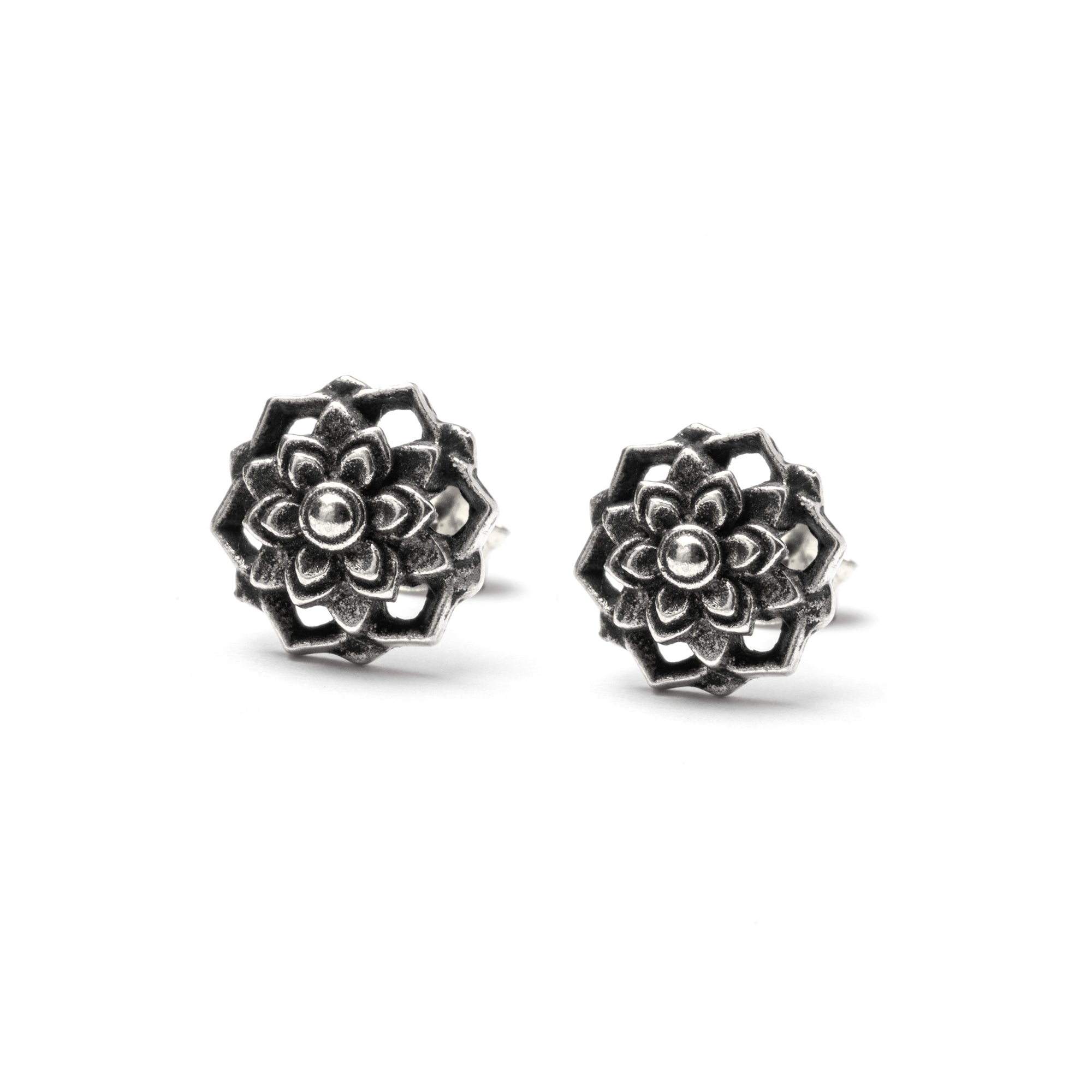 Flower Brass Ear Studs