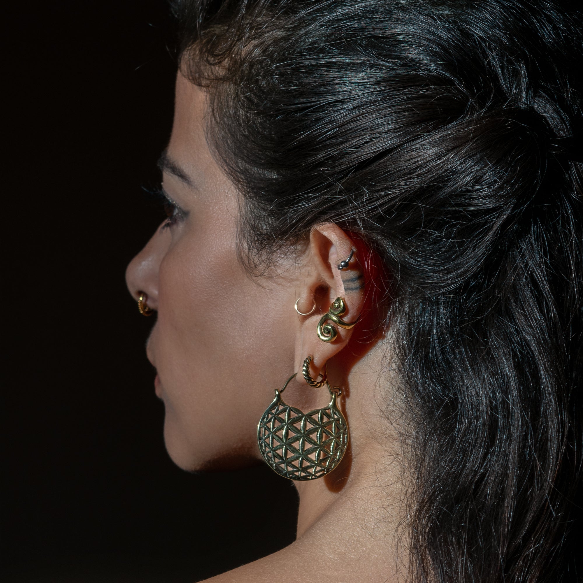 Double Spiral Ear Cuff