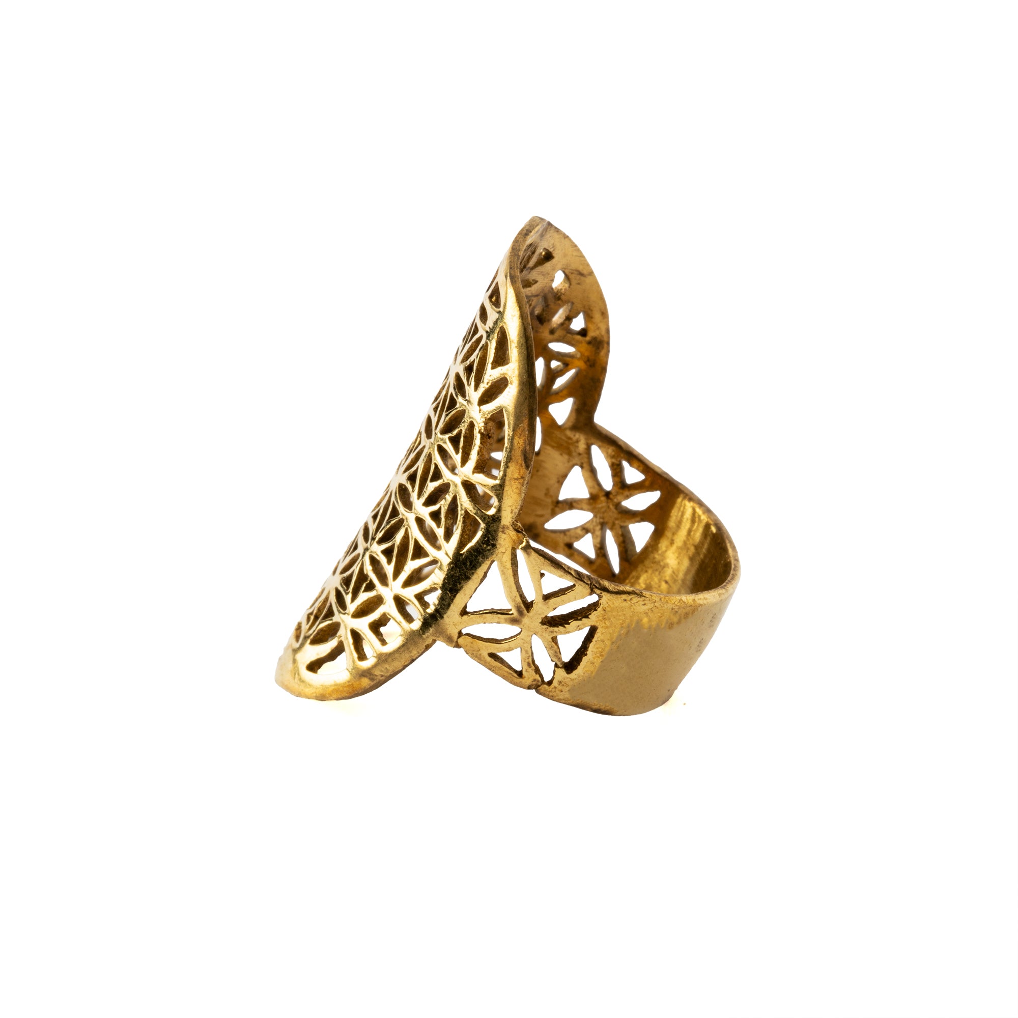 Flower of Life Oval Ring