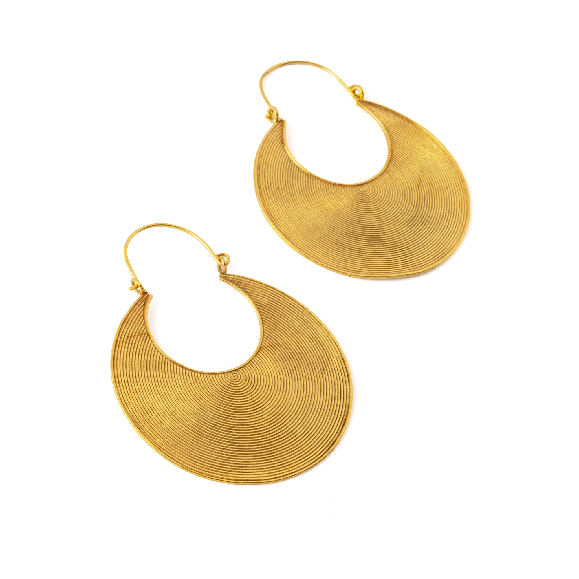 Gold Disc Hoops left side view