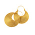 Gold Disc Hoops frontal view