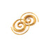 El Nino Gold Spiral Earrings front and side view