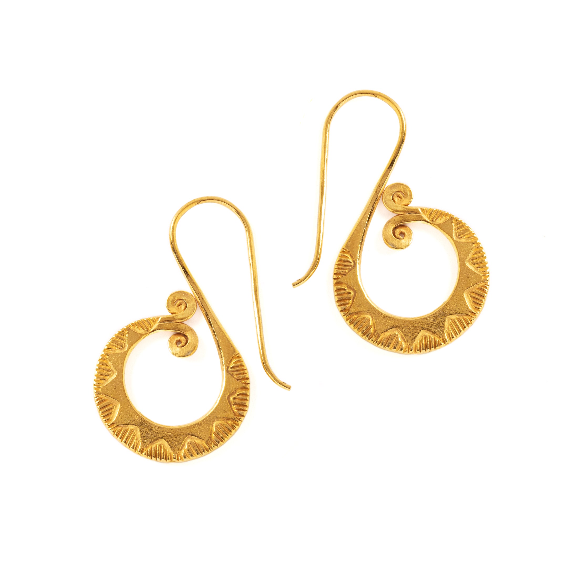 Gold Stamped Fishtail Hooks frontal view