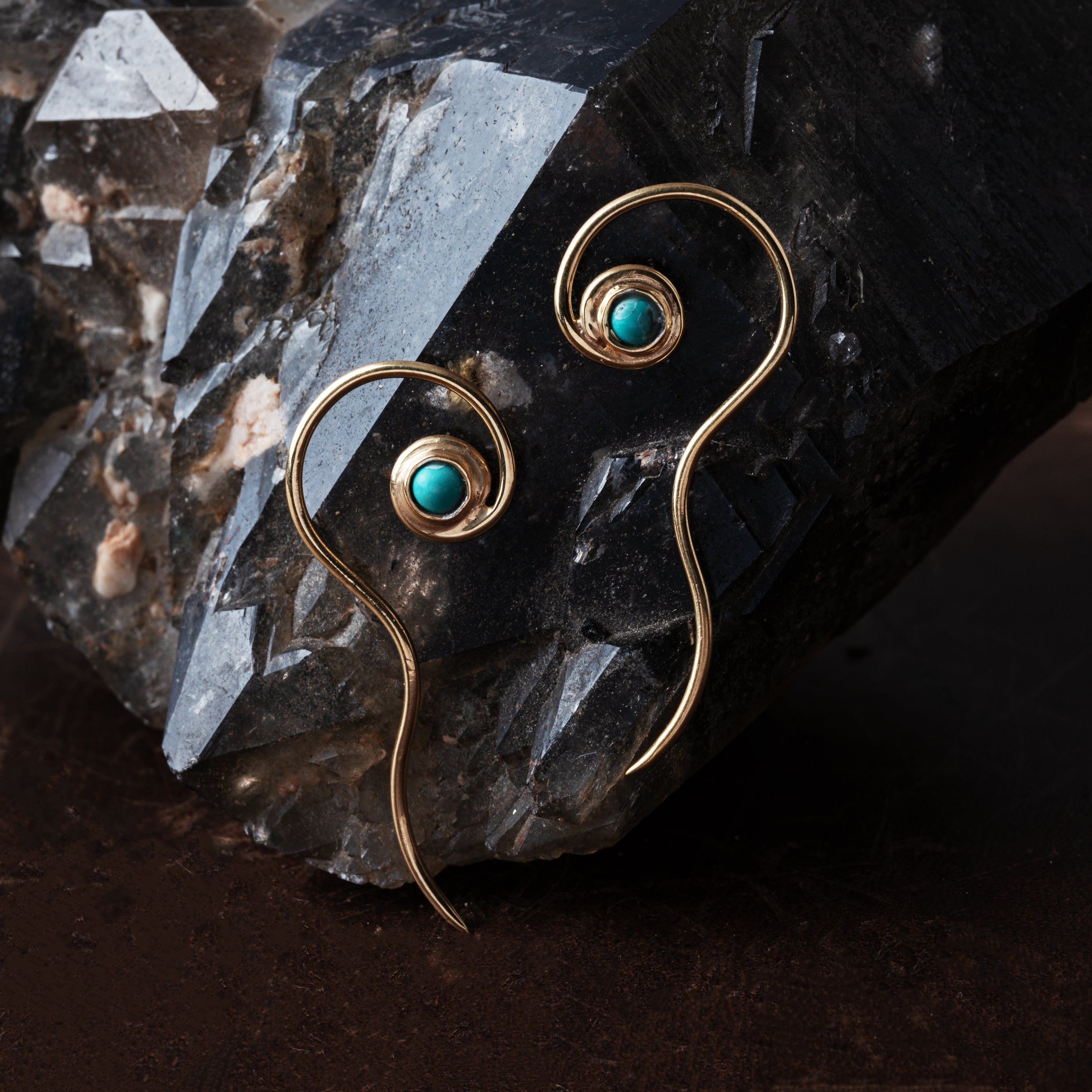 Gold & Turquoise Wailuku Earrings