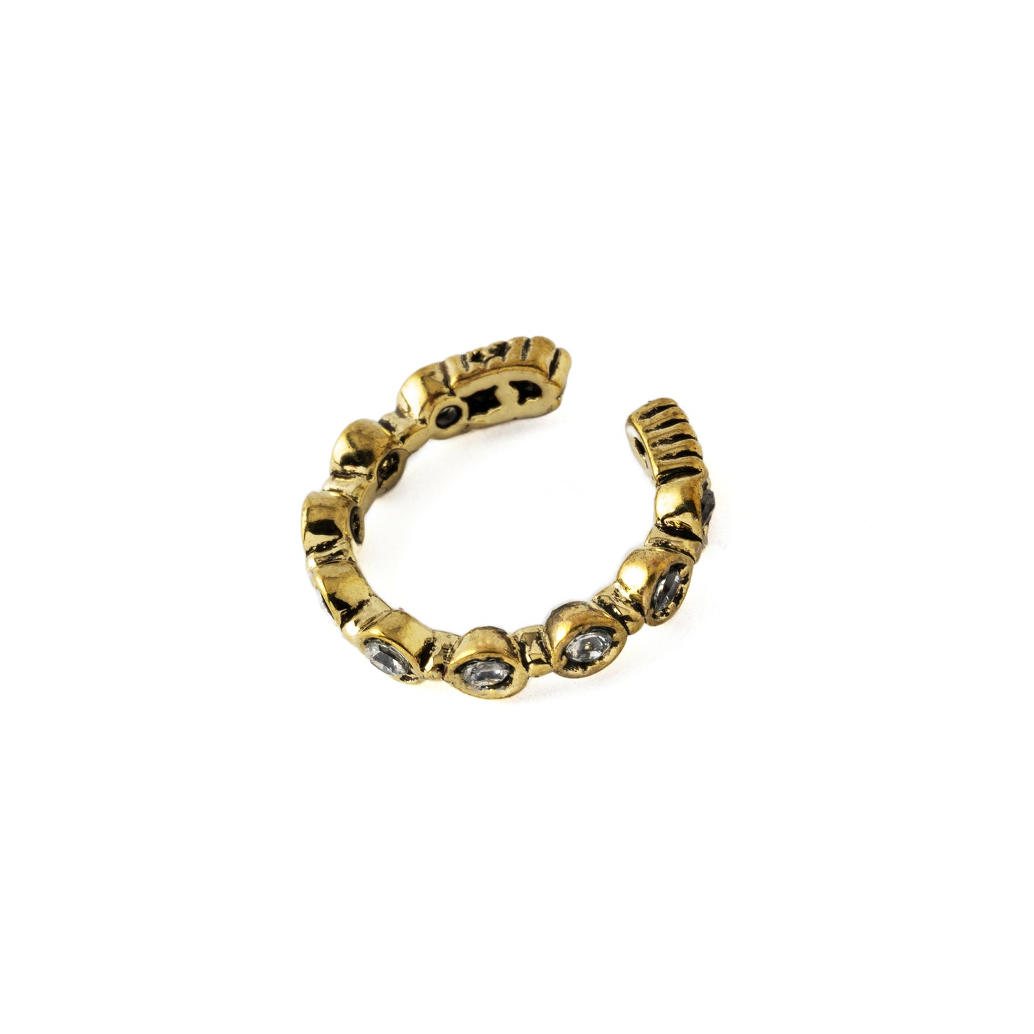 Golden CZ Ear Cuff side view