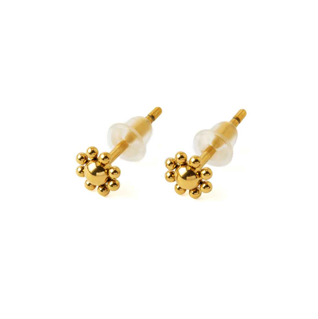 Golden Daisy Ear Studs right side view