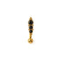 Deva Golden Navel Piercing with Onyx frontal view