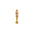 Deva Golden Navel Piercing with Cat Eye frontal view