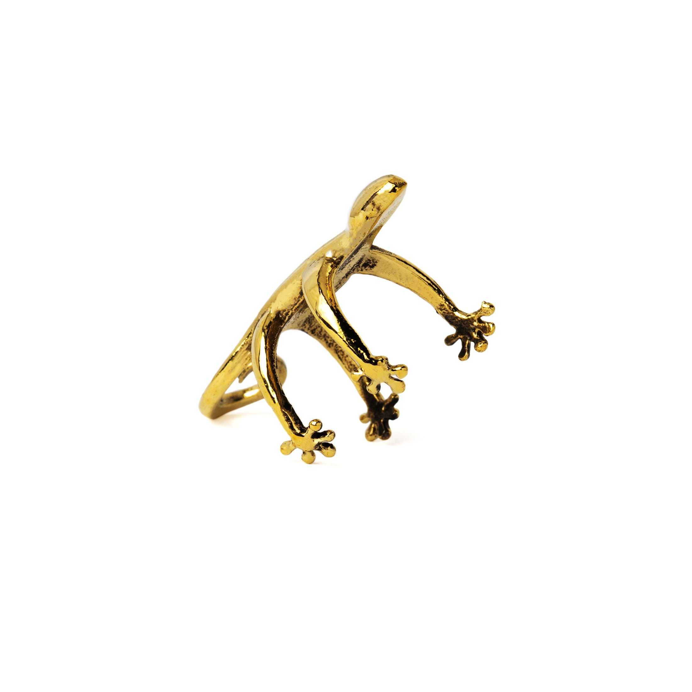 Golden Salamander Ear Cuff left side view