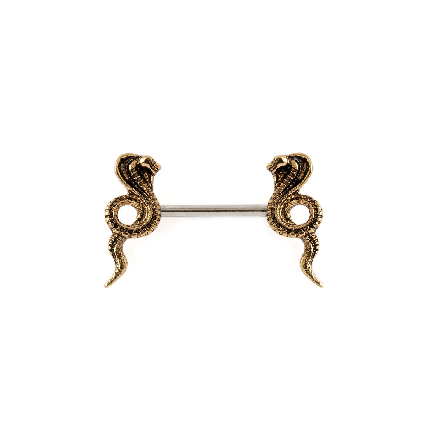 Golden Cobra Nipple Bar frontal view
