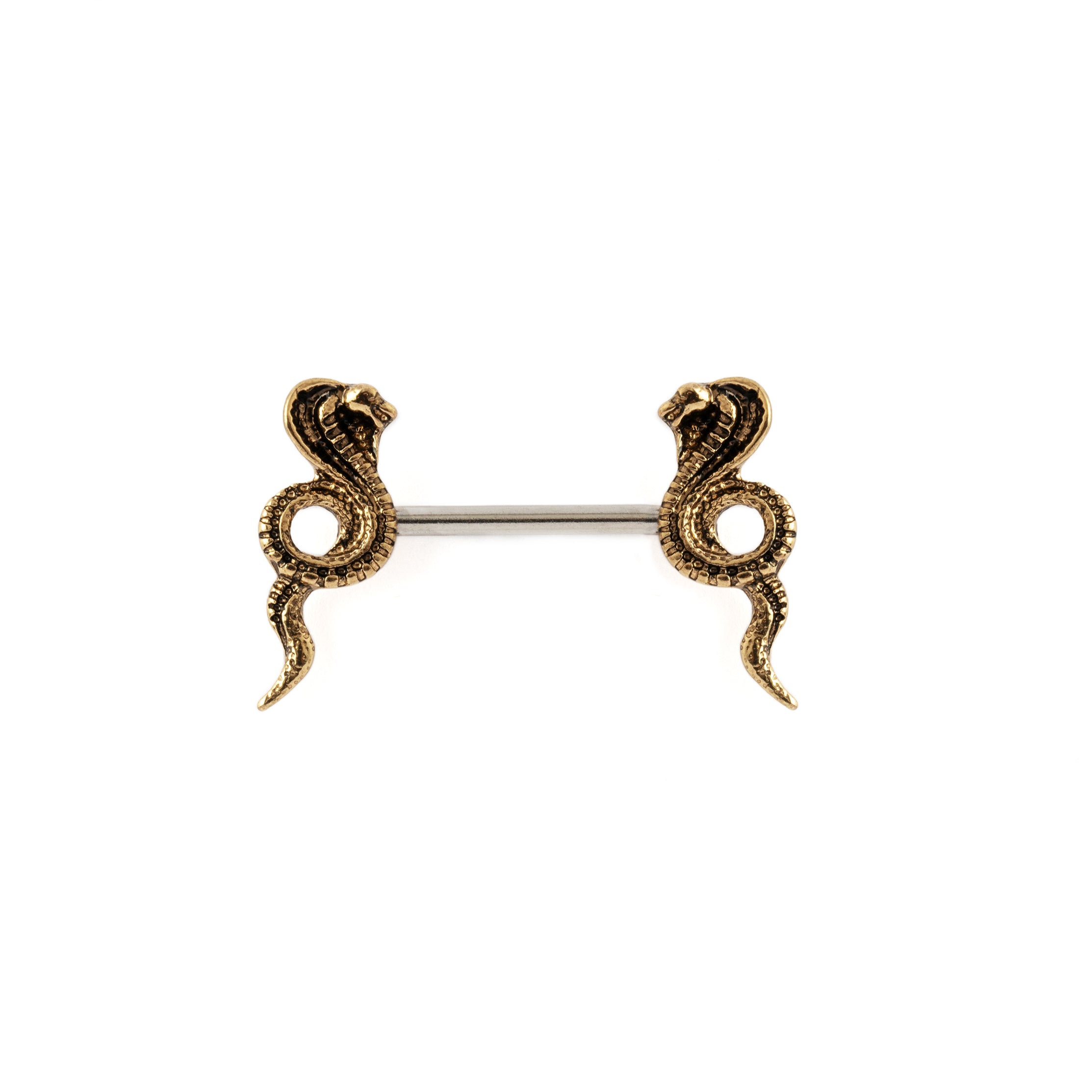 Golden Cobra Nipple Bar frontal view