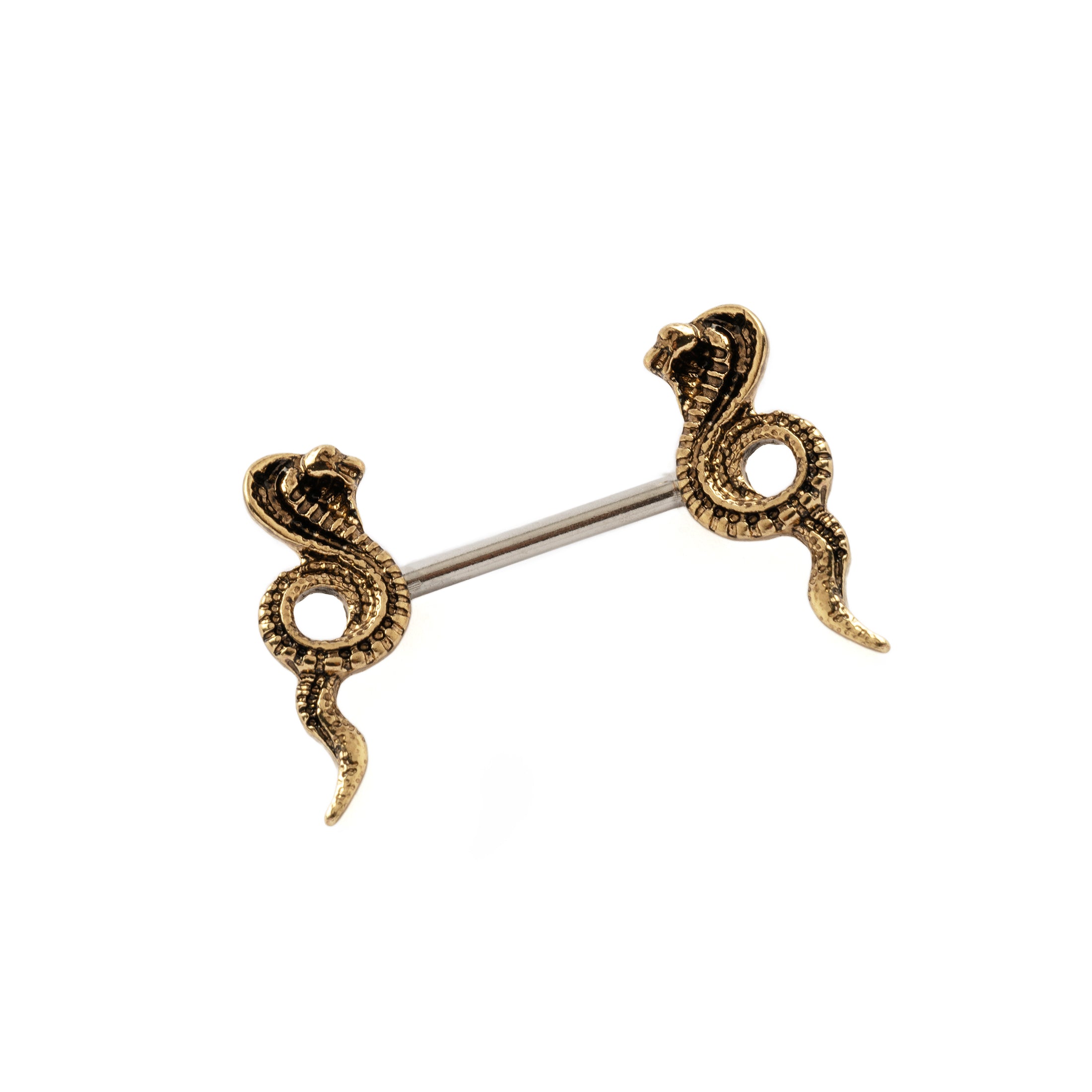 Golden Cobra Nipple Bar left side view